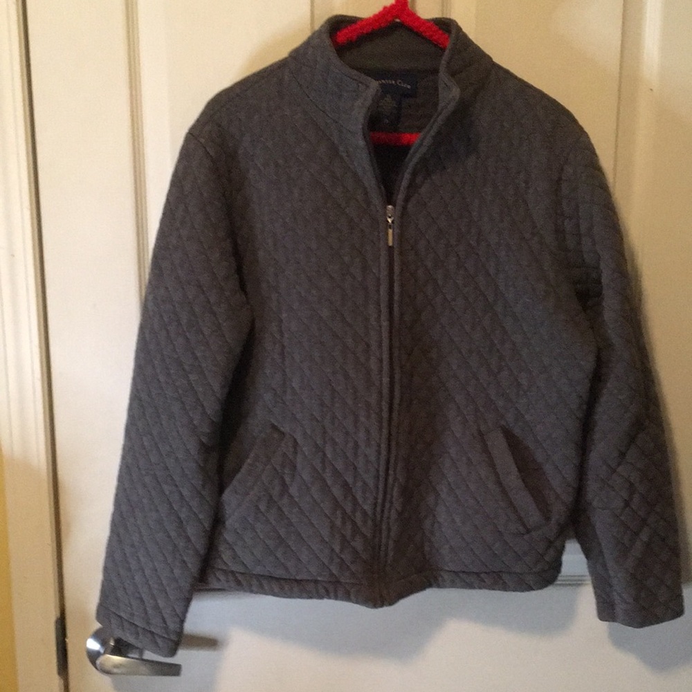 Gray Quilted Charter Club Jacket.